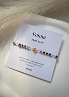 Bransoletki - Bransoletka znak zodiaku Panna srebrne kulki - miniaturka - grafika 1