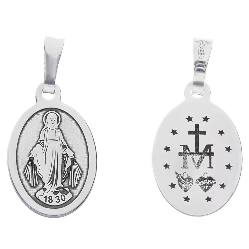 Medalik srebrny Ag 925 rodowany Cudowny Medalik MDC013R