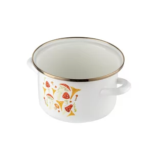 Garnek emaliowany Emalia Polska Pleszew Grzybki 16 cm 2 l - Garnki - miniaturka - grafika 3