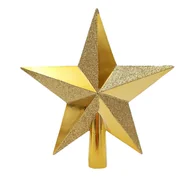 Bombki - Gwiazda Choinkowa Złota Czubek Na Choinkę Szpic - miniaturka - grafika 1
