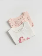 Bluzki dla niemowląt - Reserved - T-shirt z nadrukiem 2 pack - wielobarwny - miniaturka - grafika 1
