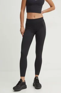 Reebok legginsy treningowe Lux Collection kolor czarny gładkie 100075374 - Legginsy - miniaturka - grafika 1