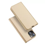 Etui i futerały do telefonów - Dux Ducis Skin Pro kabura etui pokrowiec z klapką iPhone 13 mini złoty - miniaturka - grafika 1
