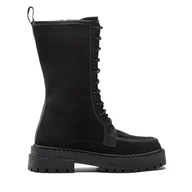 Botki damskie - Trapery Simple SL-52-02-000089 Czarny - miniaturka - grafika 1