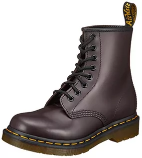 Botki damskie - Dr. Martens, bovver botki mieszane, Burgundy, 36 EU - grafika 1