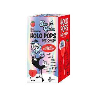 Joe Glow Lizaki serce kryształowe o smaku truskawkowym na odporność bez cukru 6 g - słodycze lub przekąska - Gumy do żucia, lizaki, dropsy - miniaturka - grafika 1