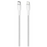 Kable USB - PURO Kabel USB-C Lightning Fabric Ultra Strong 2 m Biały - miniaturka - grafika 1