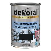 Farby zewnętrzne - Dekoral Chlorokauczuk 0,9L Czarny RAL9005 farba em - miniaturka - grafika 1