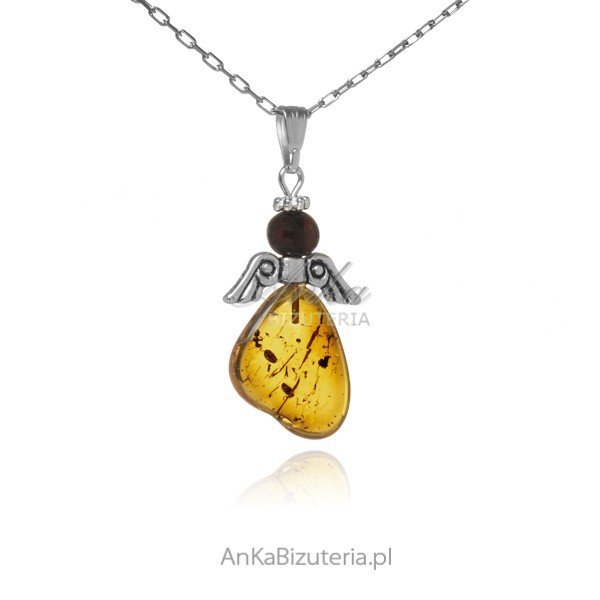 ankabizuteria.pl Zawieszka z bursztynem Aniołek