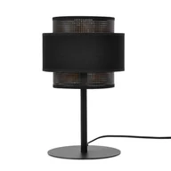 Lampy stojące - Czarna lampka stołowa, nocna, podwójny abażur K-5286 z serii AMOS - miniaturka - grafika 1