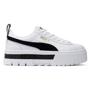 Buty Puma Mayze Leather Wn W 381983-01 białe - Buty sportowe damskie - miniaturka - grafika 1