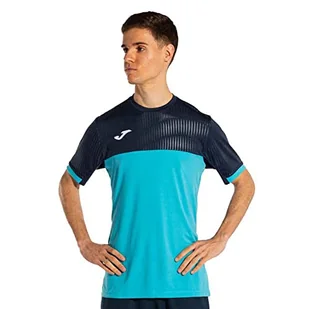 Joma Męski t-shirt Montreal, granatowy fluorescencyjny turkusowy, 3XL - Koszulki męskie - miniaturka - grafika 1