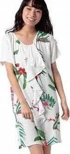 Desigual krótka sukienka letnia krótki rękaw przewiewna biała r. 38/40 - Sukienki - miniaturka - grafika 1