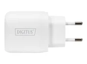 Ładowarki do telefonów - Ładowarka sieciowa DIGITUS zasilacz 1x USB-C PD 3.0 max. 20W LED biaa - miniaturka - grafika 1