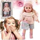 Lalki dla dziewczynek - Lalka Laleczka 38 cm Duża Bobas Długie Włosy Duże Oczy Modne Ubranie Miękka - miniaturka - grafika 1