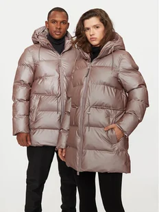Rains Kurtka zimowa 15160 Różowy Relaxed Fit - Kurtki damskie - miniaturka - grafika 1
