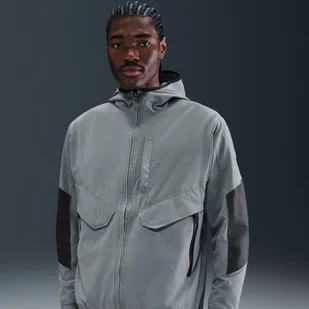 Męska kurtka z tkaniny Nike Air Max - Szary - Kurtki i kamizelki sportowe męskie - miniaturka - grafika 1