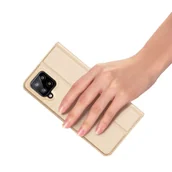 Etui i futerały do telefonów - Dux Ducis Skin Pro kabura etui pokrowiec z klapką Samsung Galaxy A22 4G złoty - miniaturka - grafika 1