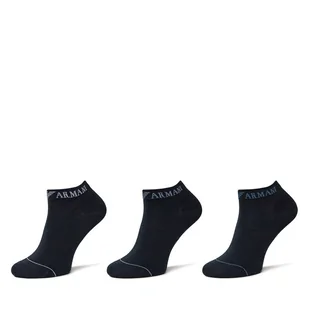 Zestaw 3 par niskich skarpet męskich Emporio Armani EM000550 AF12276 MB154 Granatowy - Skarpetki męskie - miniaturka - grafika 1