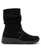 Botki damskie - Rieker Botki Z7171-01 Czarny - miniaturka - grafika 1