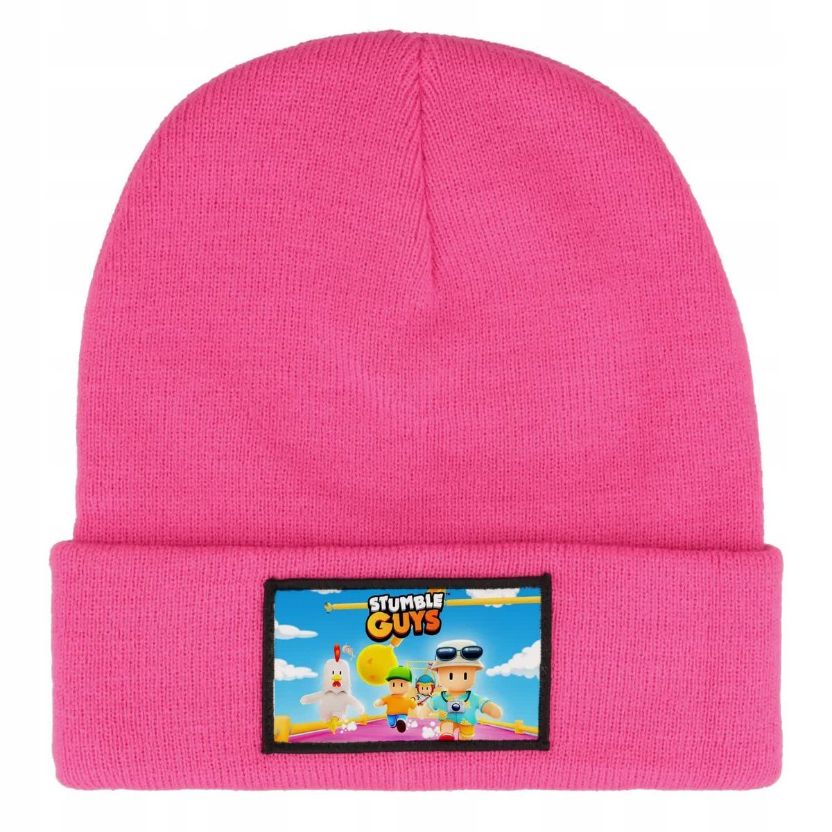 CZAPKA BEANIE ZIMOWA CIEPŁA RÓŻOWA DLA DZIECI MOTYW STUMBLE LEGENDS WZ