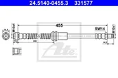 Przewody hamulcowe - Przewód hamulcowy elastyczny ATE 24.5140-0455.3 - miniaturka - grafika 1