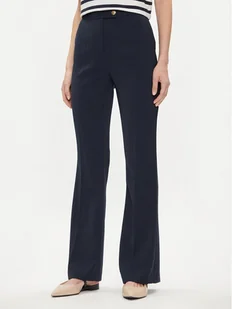 Tommy Hilfiger Spodnie materiałowe Gold Button WW0WW42455 Granatowy Flare Fit - Spodnie sportowe damskie - miniaturka - grafika 1