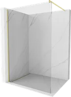 Ścianki i drzwi prysznicowe - Mexen Kioto ścianka prysznicowa Walk-in 95 x 200 cm, transparent 8 mm, złota szczotkowana - 800-095-101-55-00 - miniaturka - grafika 1