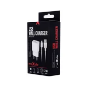 Ładowarki do telefonów - STa Ładowarka sieciowa MaXlife - Fast Charge 2.1A + kabel USB - C - miniaturka - grafika 1