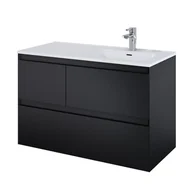 Szafki łazienkowe - Elita SPLIT Szafka podumywalkowa 100 3S L BLACK MATT 168159 - miniaturka - grafika 1