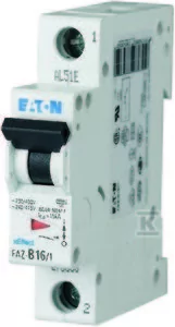Eaton Wyłącznik nadprądowy jednobiegunowy C 4A FAZ-C4/1 278553 - Bezpieczniki elektryczne - miniaturka - grafika 1