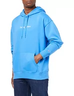 Bluzy męskie - Tommy Hilfiger Męska bluza z kapturem TJM Reg Linear, hipnotyzujący niebieski, S, Mesmeryzujący niebieski, S - miniaturka - grafika 1