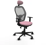 Fotele i krzesła biurowe - Krzesło Biurowe z Zagłówkiem Jorquera Piqueras y Crespo 1D036N1 Różowy - miniaturka - grafika 1