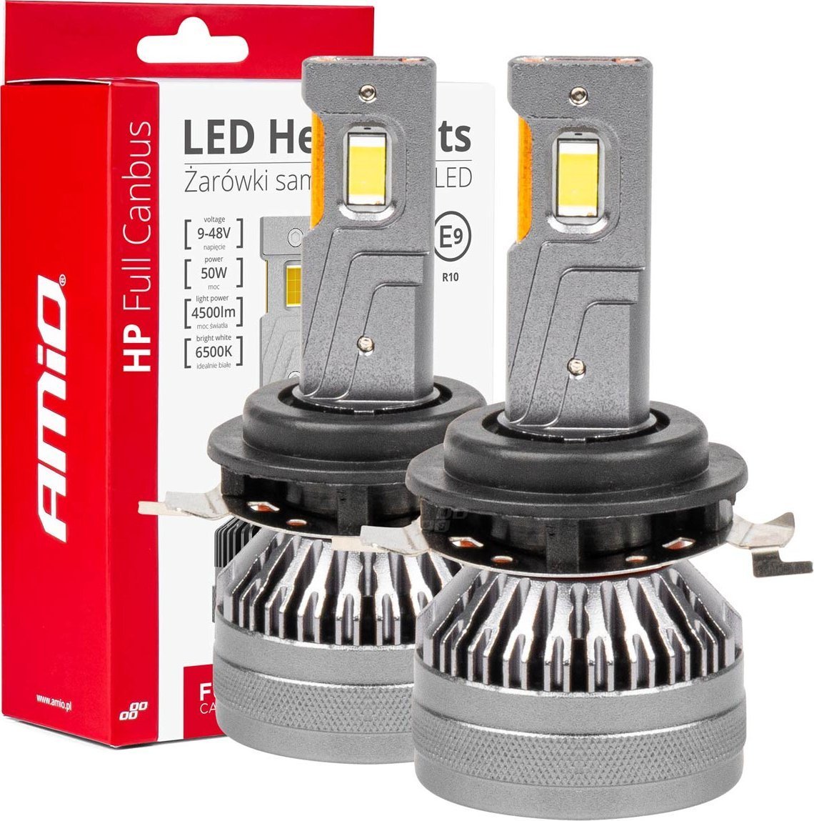 AMiO Żarówki samochodowe led seria hp full canbus h7-1 6500k amio-03675