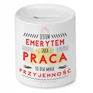 Skarbonki - Skarbonka Dla Emeryta na Urodziny na Prezent z Nadrukiem ze Zdjęciem - miniaturka - grafika 1