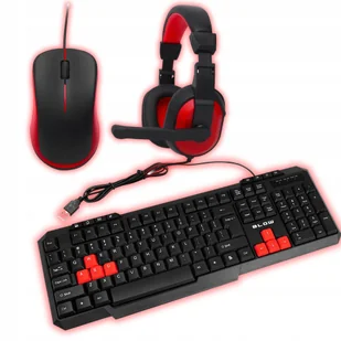ZESTAW Gamingowy E-SPORT 3w1 dla graczy KLAWIATURA - MYSZ - SŁUCHAWKI - Zestawy myszka + klawiatura - miniaturka - grafika 1