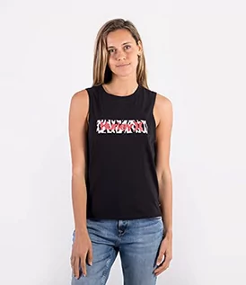 Koszulki i topy damskie - Hurley Damska koszulka w Muscle Crew Tank czarny czarny S 3HT1560256-BLK - grafika 1