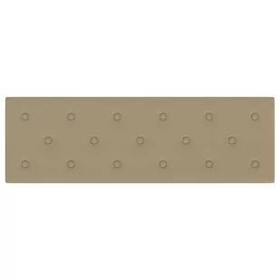 vidaXL Panele ścienne, 12 szt., cappuccino, 90x30 cm, sztuczna skóra 344006 - Panele ścienne i boazeria - miniaturka - grafika 6