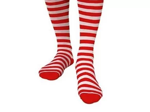 Guirca Skarpety długie w czerwone paski - 1 para GU16370 - Dodatki do strojów karnawałowych - miniaturka - grafika 1