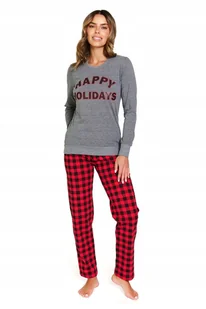 DOCTOR NAP PIŻAMA DAMSKA PM.7343 L DARK_GREY - Piżamy damskie - miniaturka - grafika 1