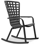 Fotele i krzesła ogrodowe - Fotel bujany Nardi FOLIO ROCKING Antracite - miniaturka - grafika 1