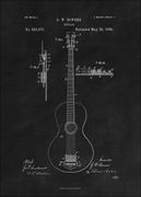 Plakaty - Galeria Plakatu, Plakat, Patent GW Bowers Gitara Projekt z 1888, black, 59,4x84,1 cm - miniaturka - grafika 1