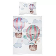 Pościel dla dzieci - DL Pościel Dziecięca Bambusowa 100x135+40x60 Zwierzęta i Balon 3280A 3280A - miniaturka - grafika 1