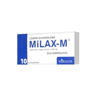 Układ pokarmowy - Milax-M 2500 mg, czopki glicerolowe dla dorosłych, 10 sztuk - miniaturka - grafika 1