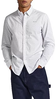 Koszule męskie - Pepe Jeans Koszula męska Cuxton, Biały (biały), M - grafika 1