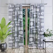 Firany - Firanka Żakardowa Panel Modern Szer. 70 Cm 624743 Biały 70 Cm - miniaturka - grafika 1