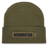 Czapki męskie - Czapka Aeronautica Militare 252CU0081UL00449 Zielony - miniaturka - grafika 1