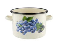 Garnki - Garnek emaliowany na indukcję i gaz Emalia Polska Pleszew Borówka 18 cm 3,2 l - miniaturka - grafika 1