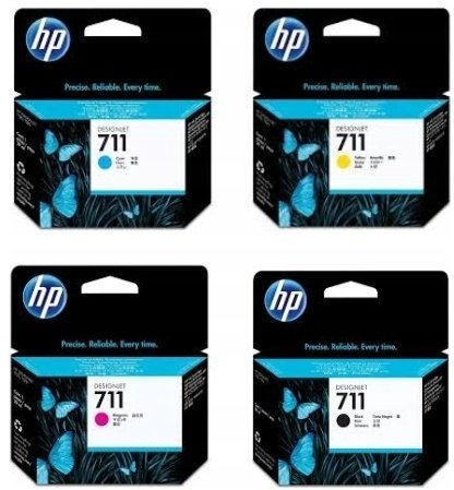 Tusz HP 711 Zestaw CMYK Tusz Oryginalny CZ130A+CZ131A+CZ132A+CZ133A