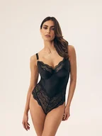 Bielizna nocna - Body z półusztywnianą miseczką Brillant Esotiq czarny XXL - miniaturka - grafika 1
